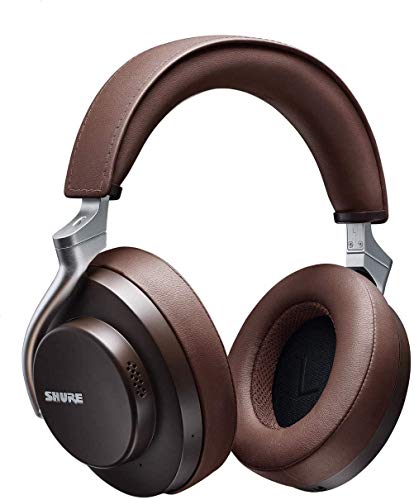 Shure AONIC 50 Wireless Noise Cancelling Headphones, Premium Studio-Quality Sound, Bluetooth 5 Wireless Technology, Comfort Fit Over Ear, 20 Hours Battery Life, Fingertip Controls - Brown - PUF HOUSE